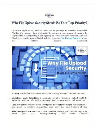 Why File Upload Security Should Be Your Top Priority