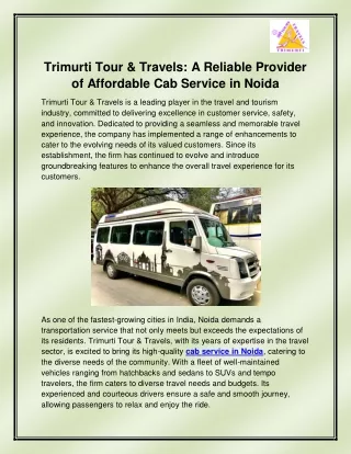 trimurti tour travels a reliable provider
