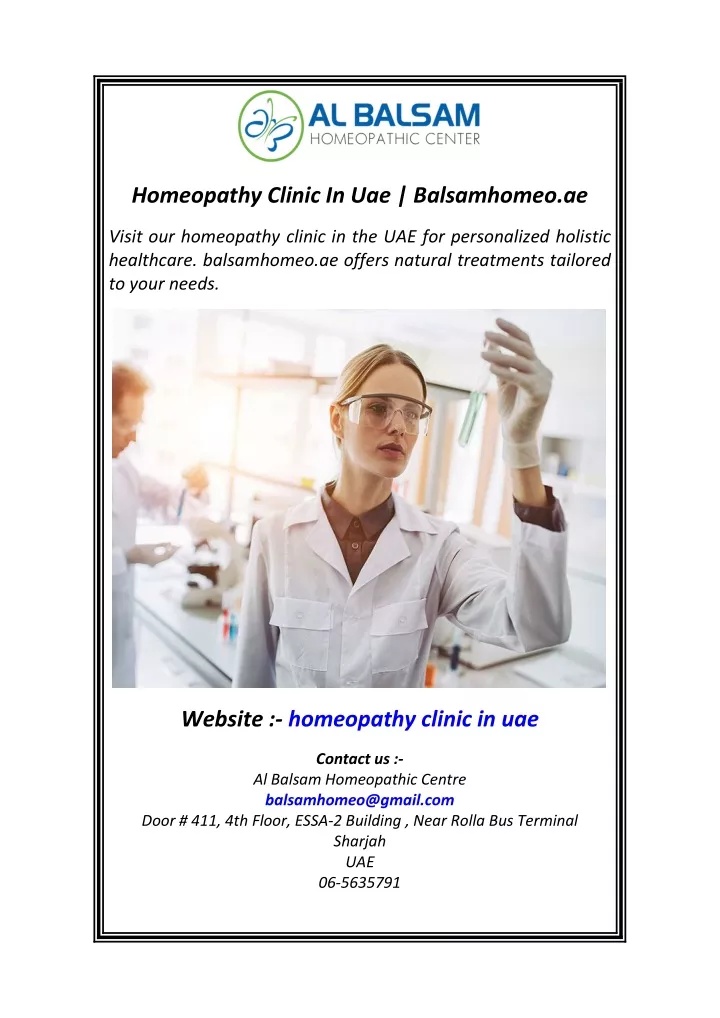 homeopathy clinic in uae balsamhomeo ae