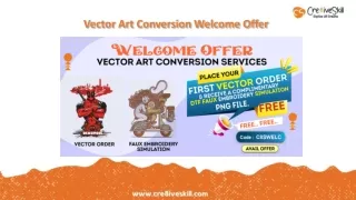 Special Welcome Offer For Vector Tracing service | Cre8iveSkill