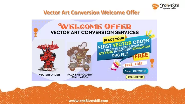 vector art conversion welcome offer