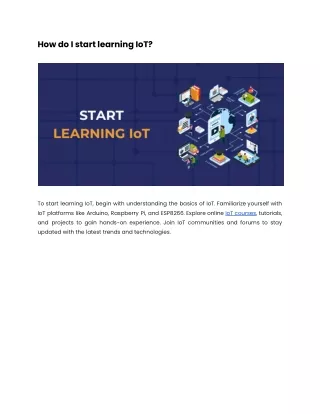 How do I start learning IoT_