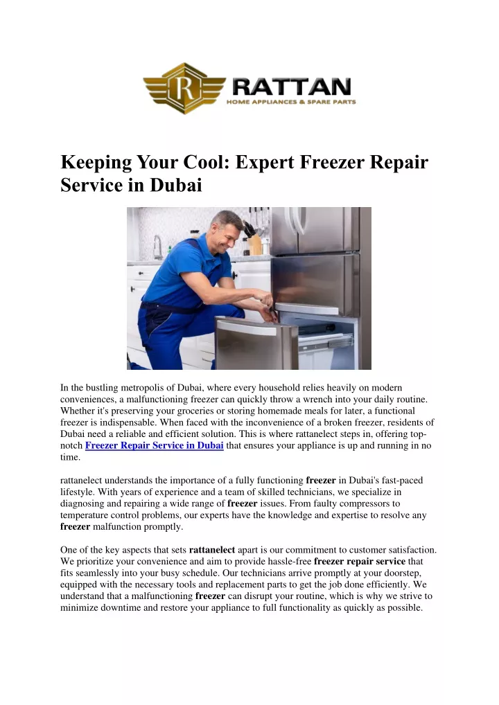 keeping your cool expert freezer repair service