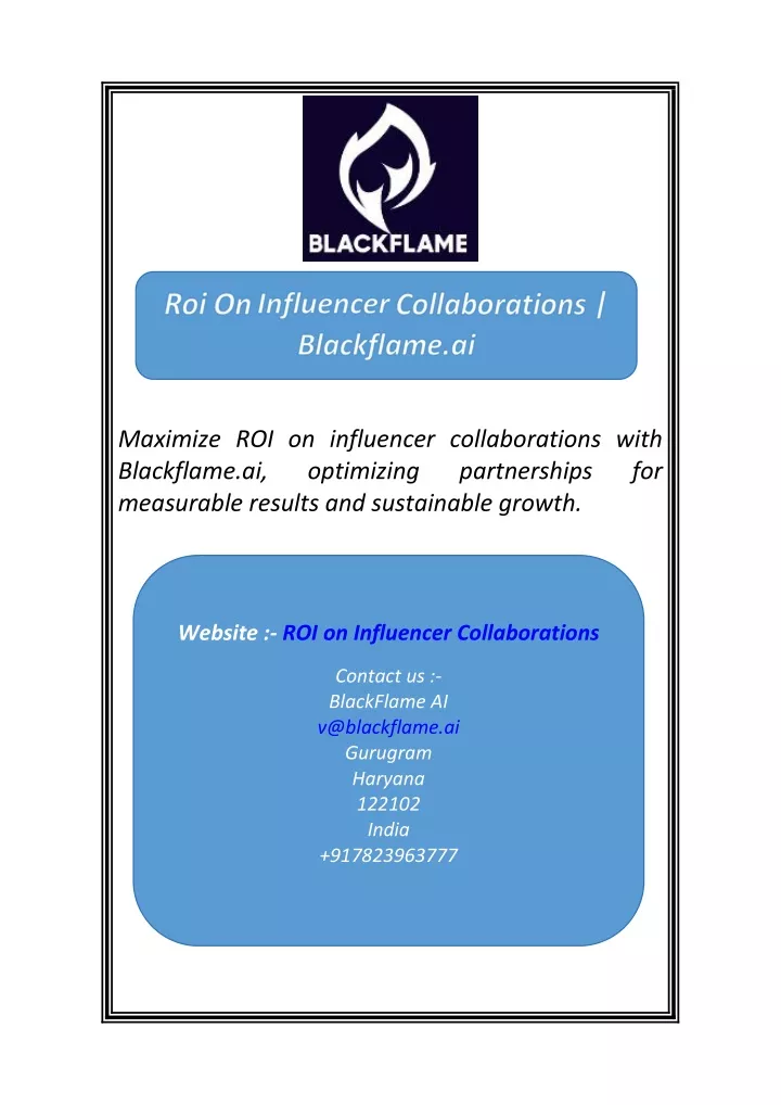 maximize roi on influencer collaborations with