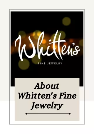 About Whitten's Fine Jewelry
