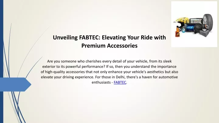 unveiling fabtec elevating your ride with premium