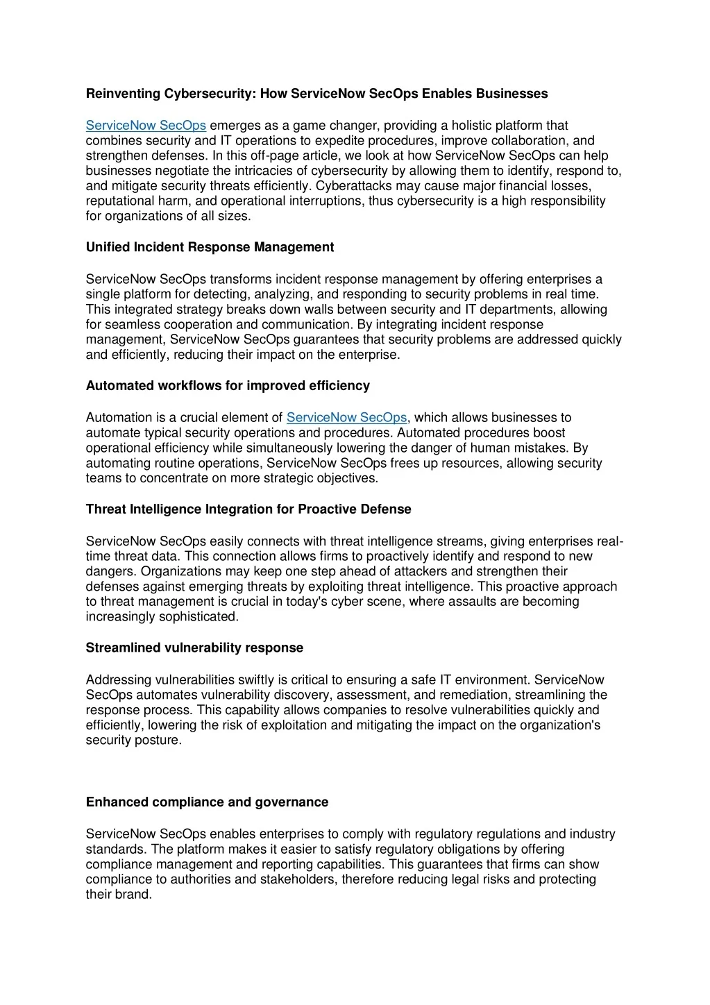 PPT - Reinventing Cybersecurity: How ServiceNow SecOps Enables ...