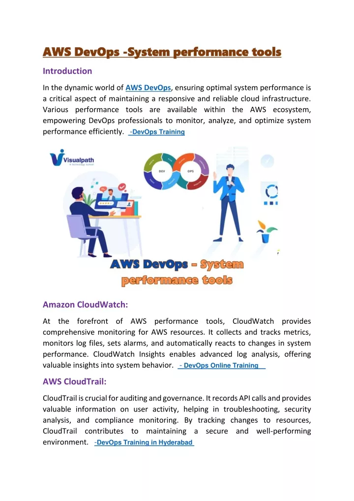 aws devops aws devops system performance tools