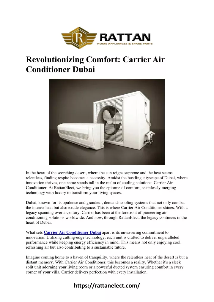 revolutionizing comfort carrier air conditioner