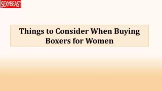 Things to Consider When Buying Boxers for Women