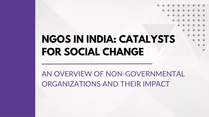 ngos in india catalysts for social change