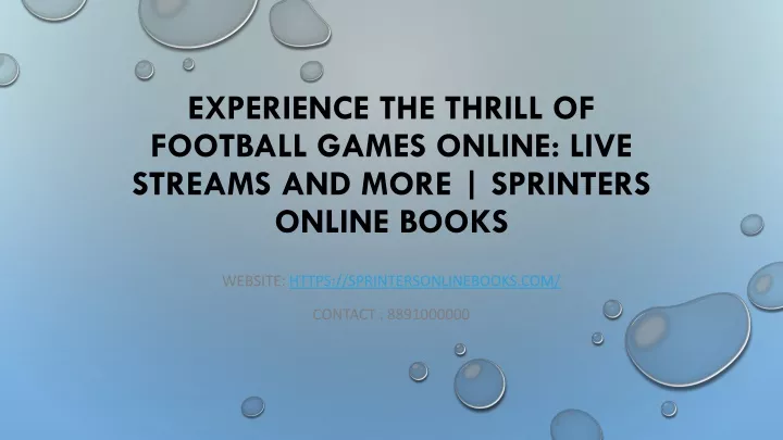 experience the thrill of football games online