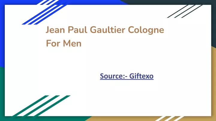 jean paul gaultier cologne for men