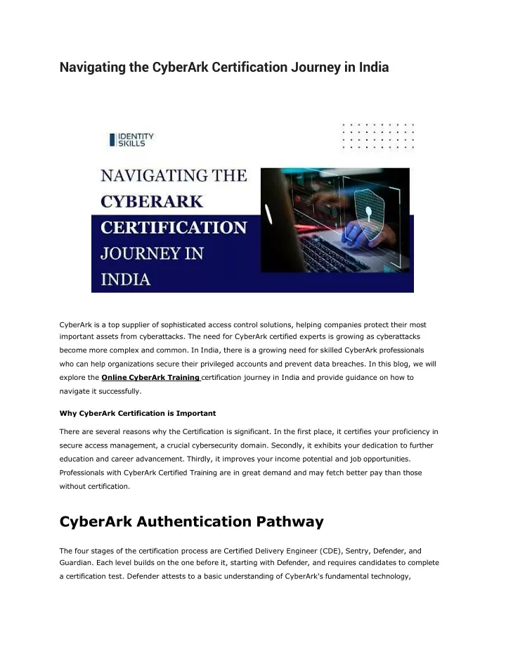 navigating the cyberark certification journey