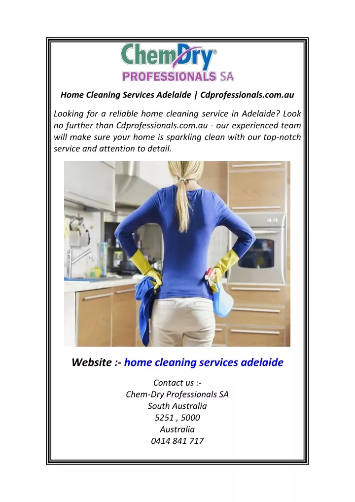 home cleaning services adelaide cdprofessionals