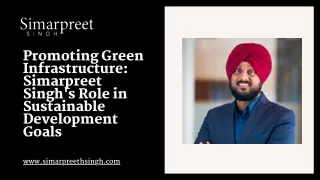 Simarpreet Singh's Role in Sustainable Development