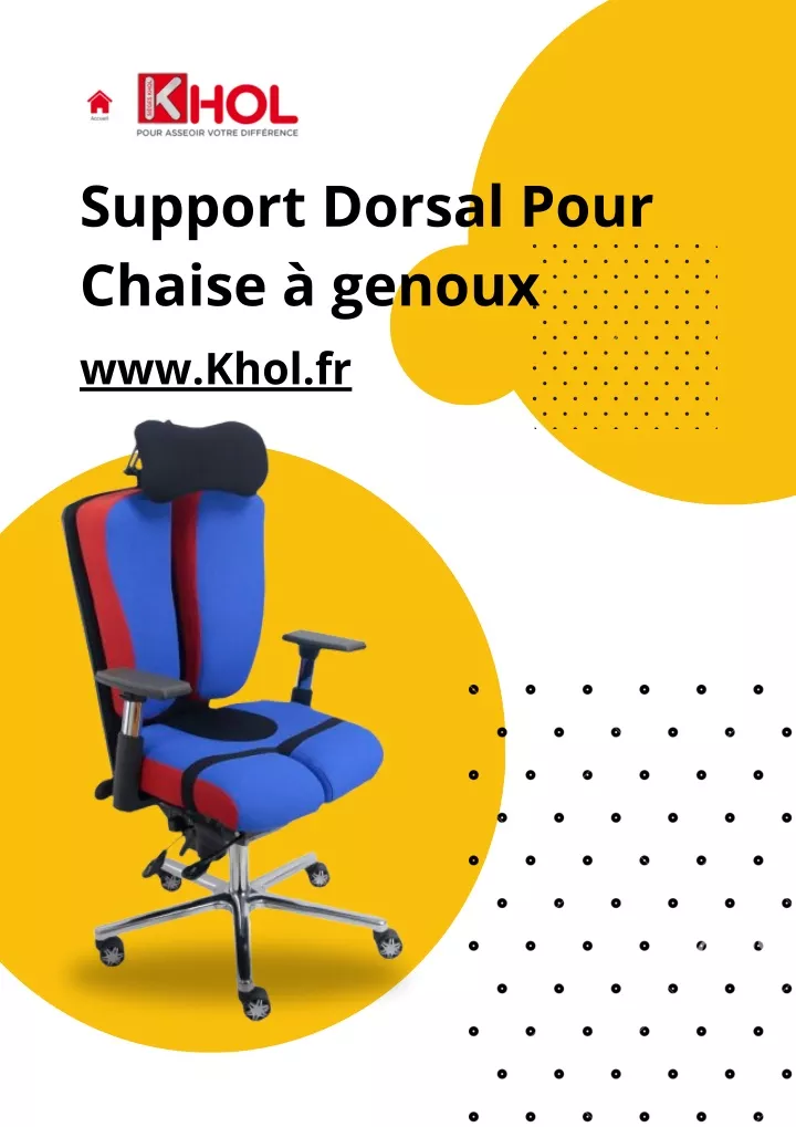 support dorsal pour chaise genoux