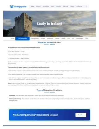 Education System In Ireland - Collegepond