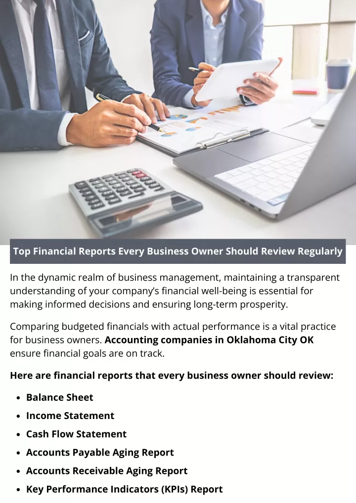 top financial reports every business owner should