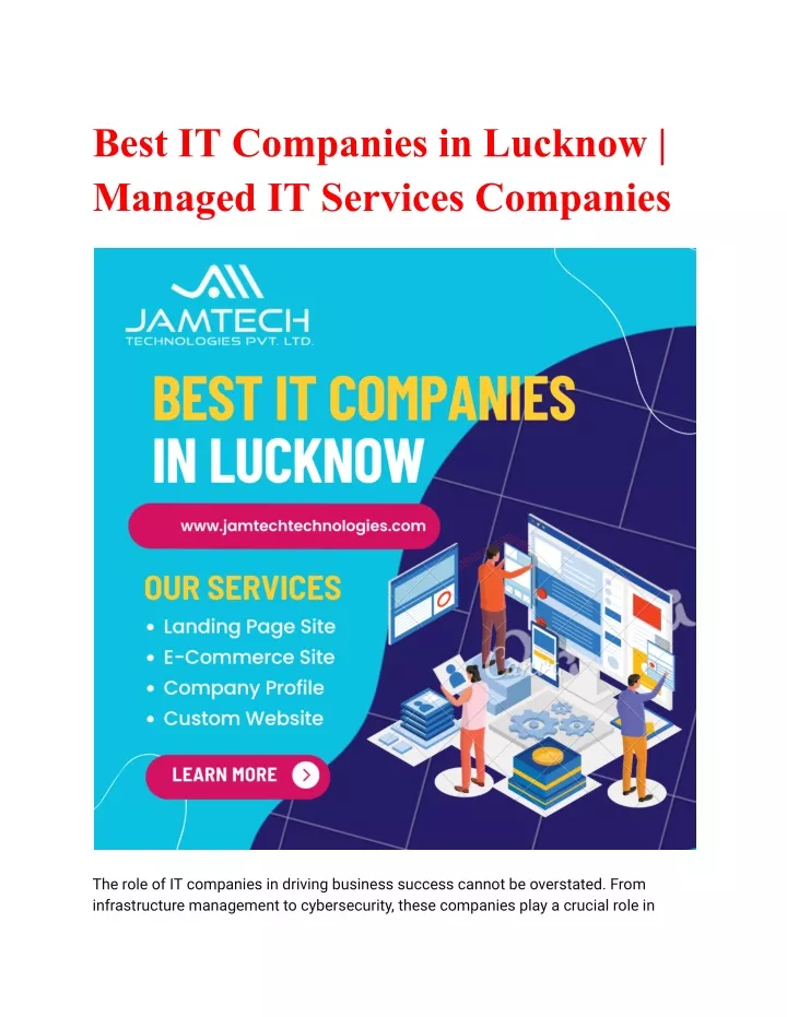 best it companies in lucknow managed it services