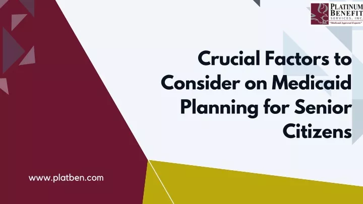 crucial factors to consider on medicaid planning