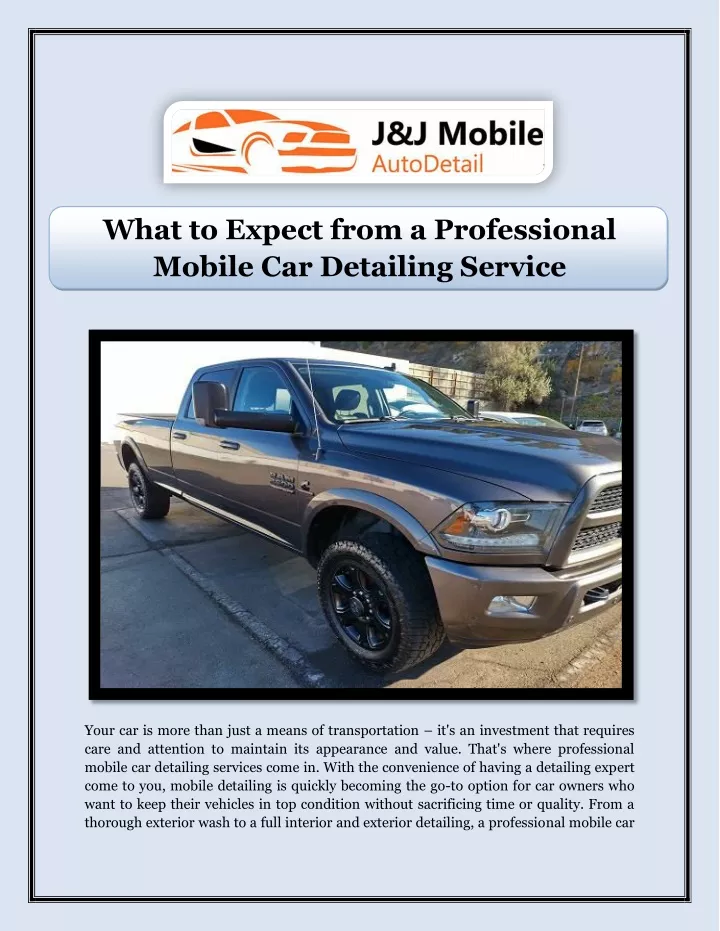 what to expect from a professional mobile