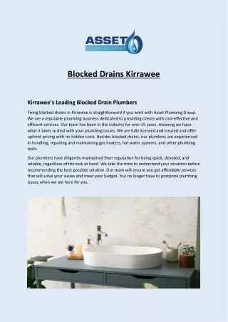blocked drains kirrawee