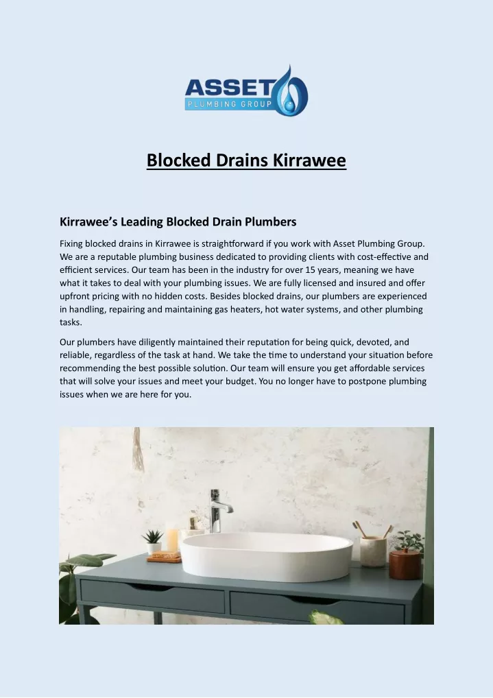 blocked drains kirrawee