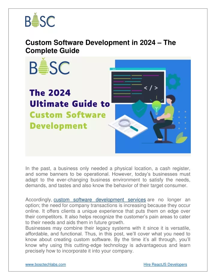 custom software development in 2024 the complete