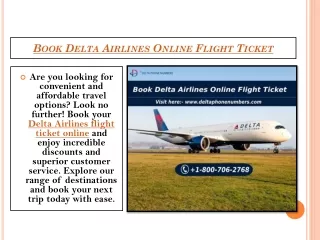 Delta Airlines Last-Minute Flight Tickets