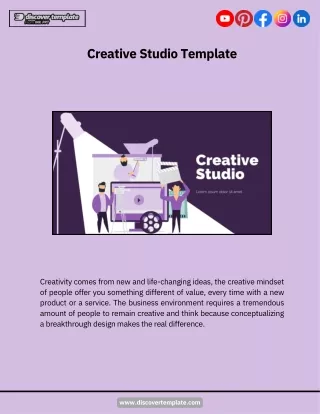 Free presentation template of Creative Studio