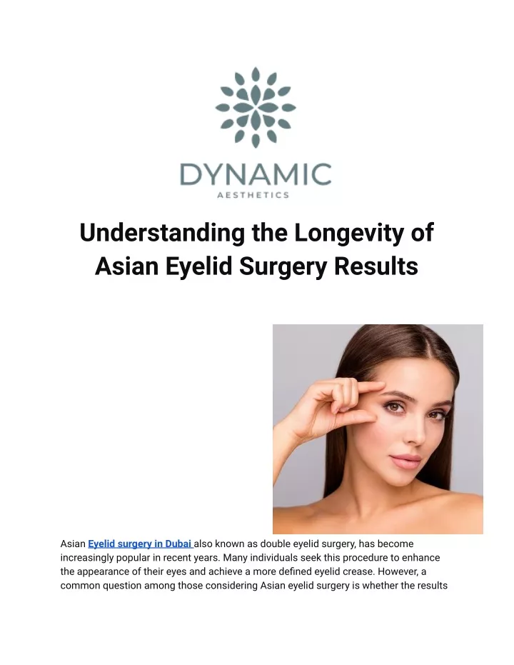 understanding the longevity of asian eyelid