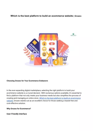 which is the best platform to build an ecommerce