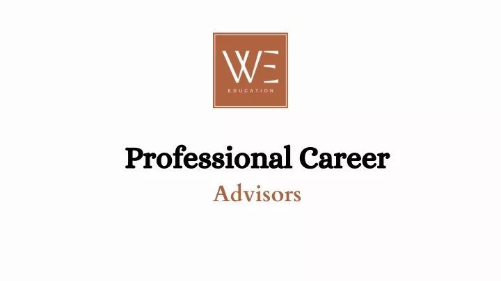 professional career advisors