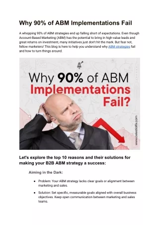 Why 90% of ABM Implementations Fail