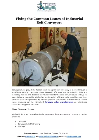 Fixing the Common Issues of Industrial Belt Conveyors