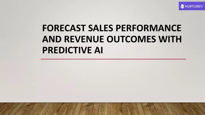 forecast sales performance and revenue outcomes with predictive ai