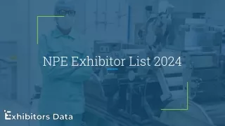 n pe exhibitor list 2024