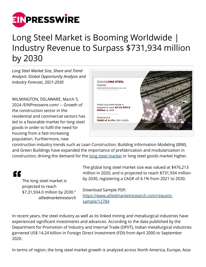 long steel market is booming worldwide industry