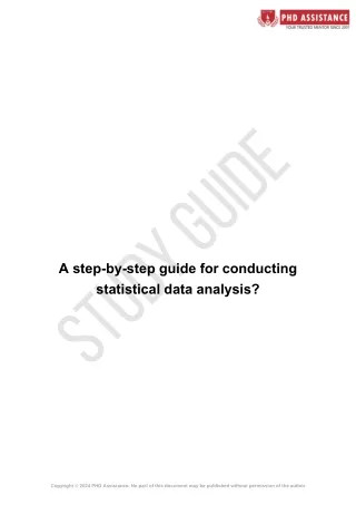 A step-by-step guide for conducting statistical data analysis