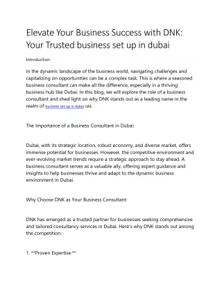 elevate your business success with dnk your