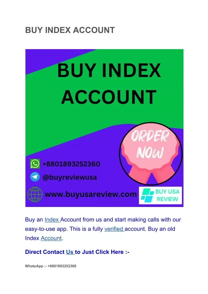 buy index account