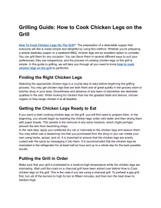 Grilling Guide_ How to Cook Chicken Legs on the Grill - Google Docs