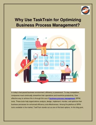 why use tasktrain for optimizing business process
