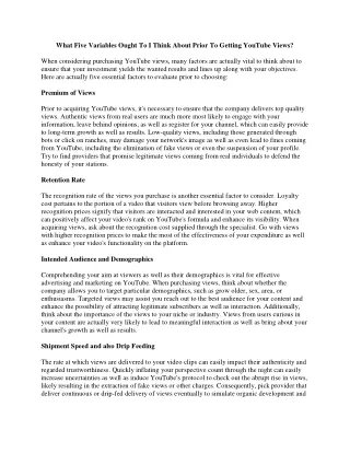 what five variables ought to i think about prior