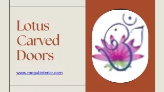 Lotus Carved Doors - mogulinterior.com