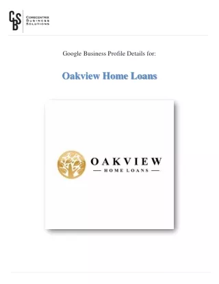 google business profile details for