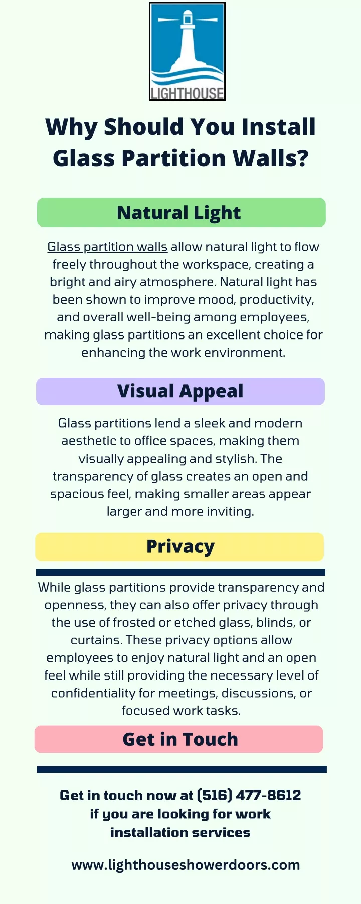 why should you install glass partition walls