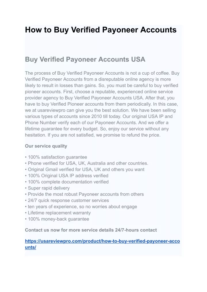 how to buy verified payoneer accounts