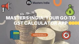 Masters India Your Go-To GST Calculator App